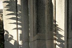 Budapest Shadow on Column of Ruined Church